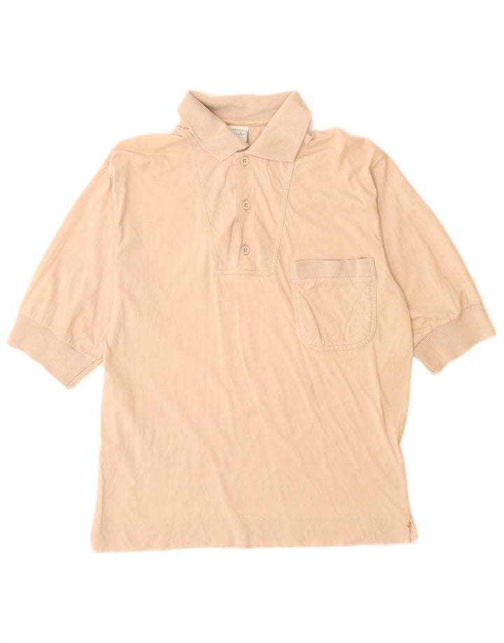 BENETTON Poloshirt til mænd Medium Beige Bomuld
