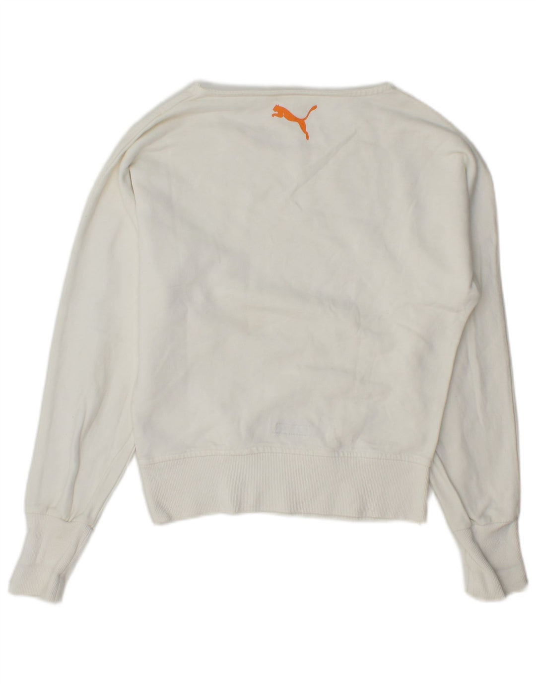 Puma Graphic Sweatshirt Jumper UK 6 XS Hvid