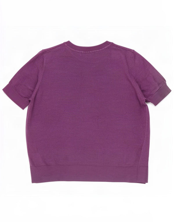 Marks & Spencer Womens Crew Neck Jumper Sweater UK 16 Large Purple