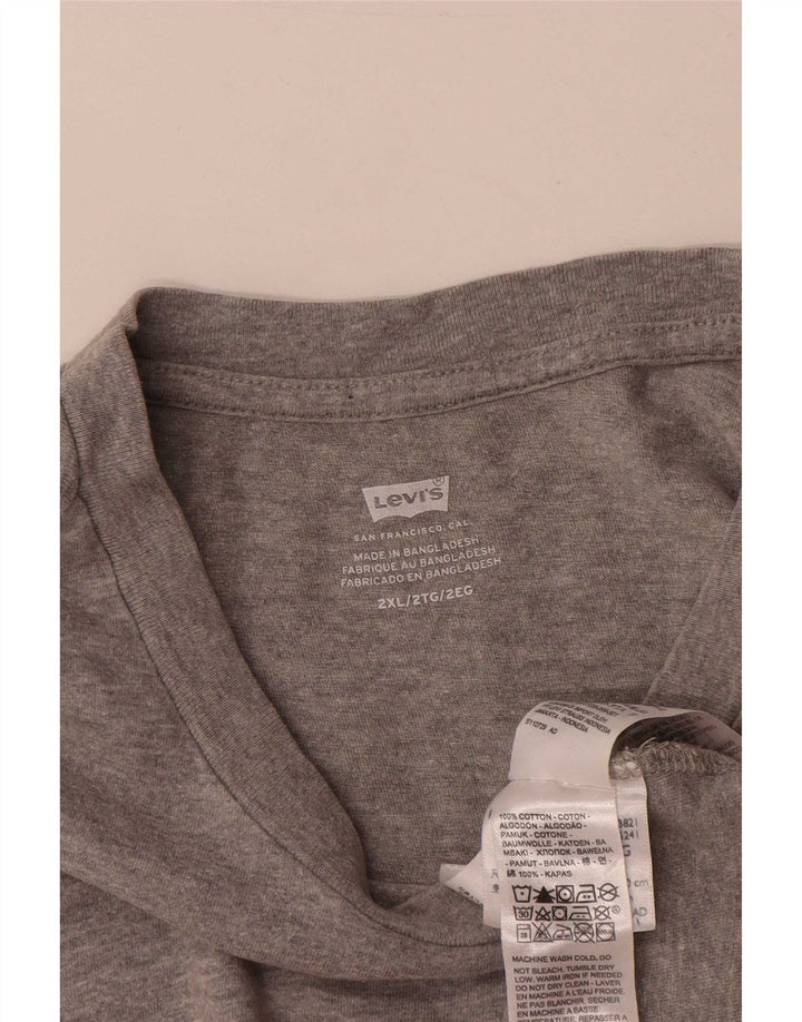 Levi's Herre Grafisk T-shirt Top 2XL Grå Bomuld