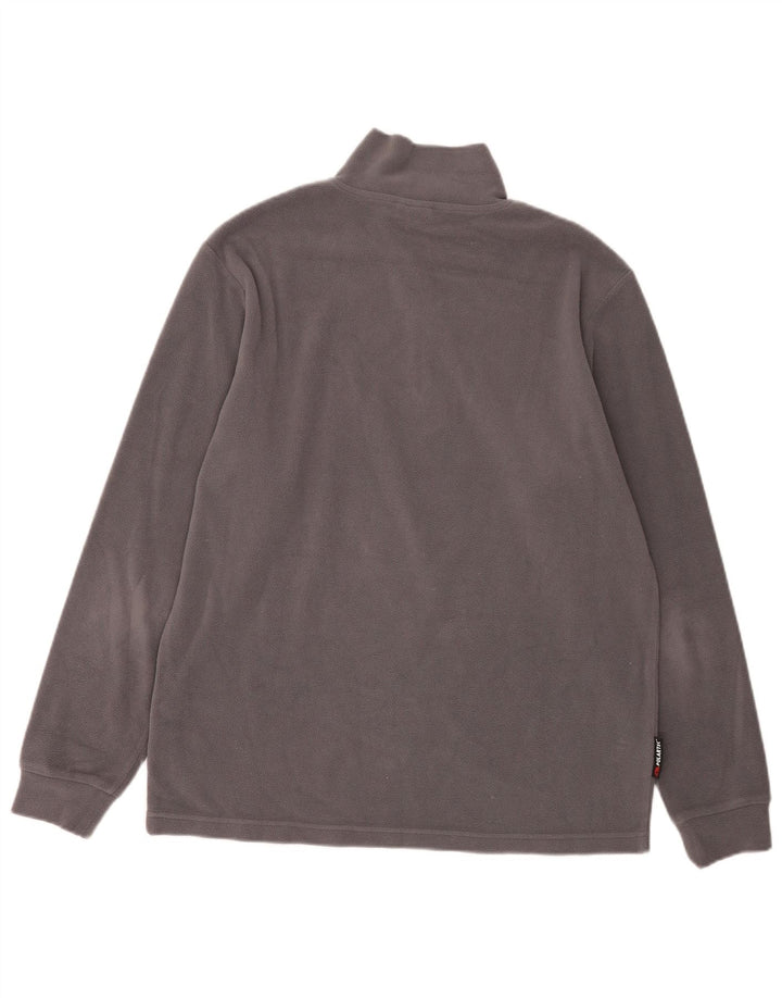 Invicta herre lynlås hals fleece jumper stor grå polyester