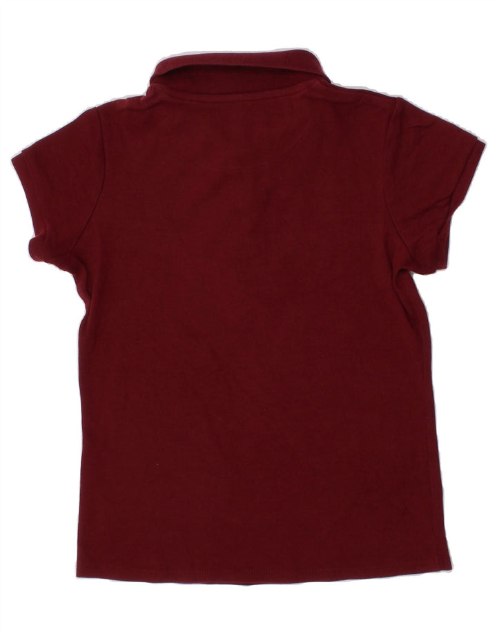 IZOD Girls Regular Fit Polo Shirt 10-11 Years Medium  Maroon Classic Vintage Izod and Second-Hand Izod from Messina Hembry 