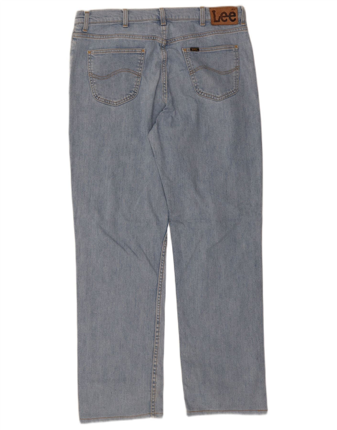 Lee Mens Brooklyn Straight Jeans W38 L31 Blå Bomuld