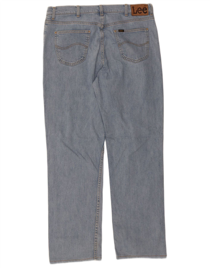 Lee Mens Brooklyn Straight Jeans W38 L31 Blå Bomuld