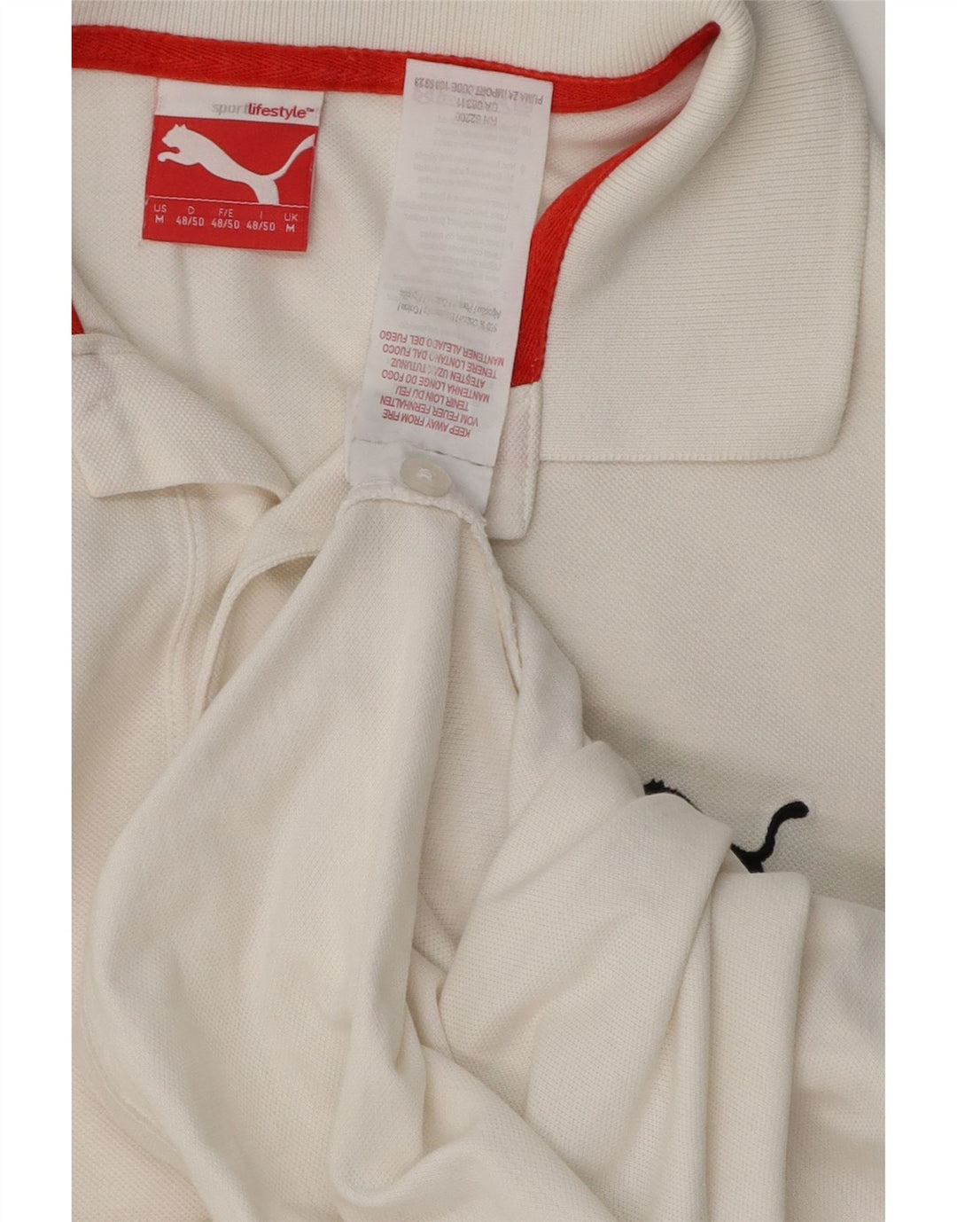 Puma herre poloshirt Medium hvid bomuld