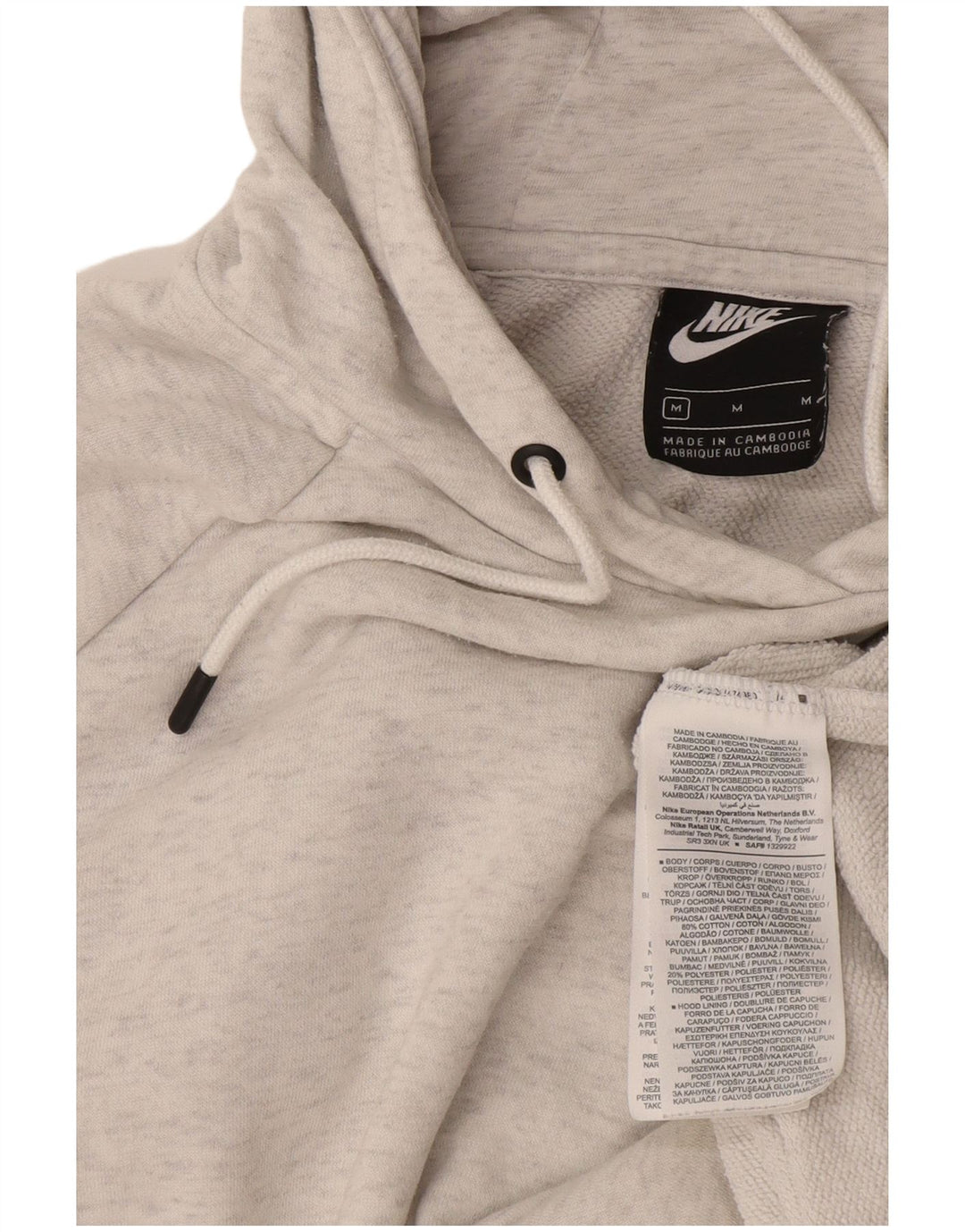 Nike Dame Hættetrøje UK 14 Medium Grey Bomuld
