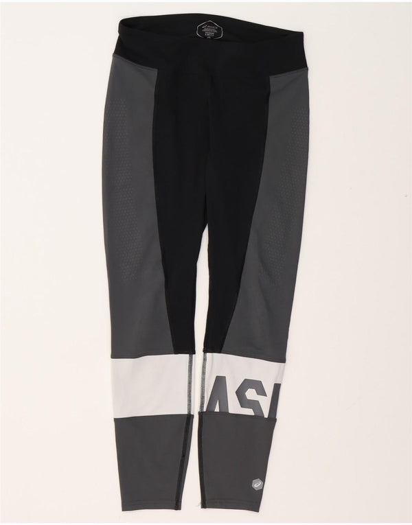 ASICS Grafiske Leggings til kvinder UK 10 Small Grey Colourblock