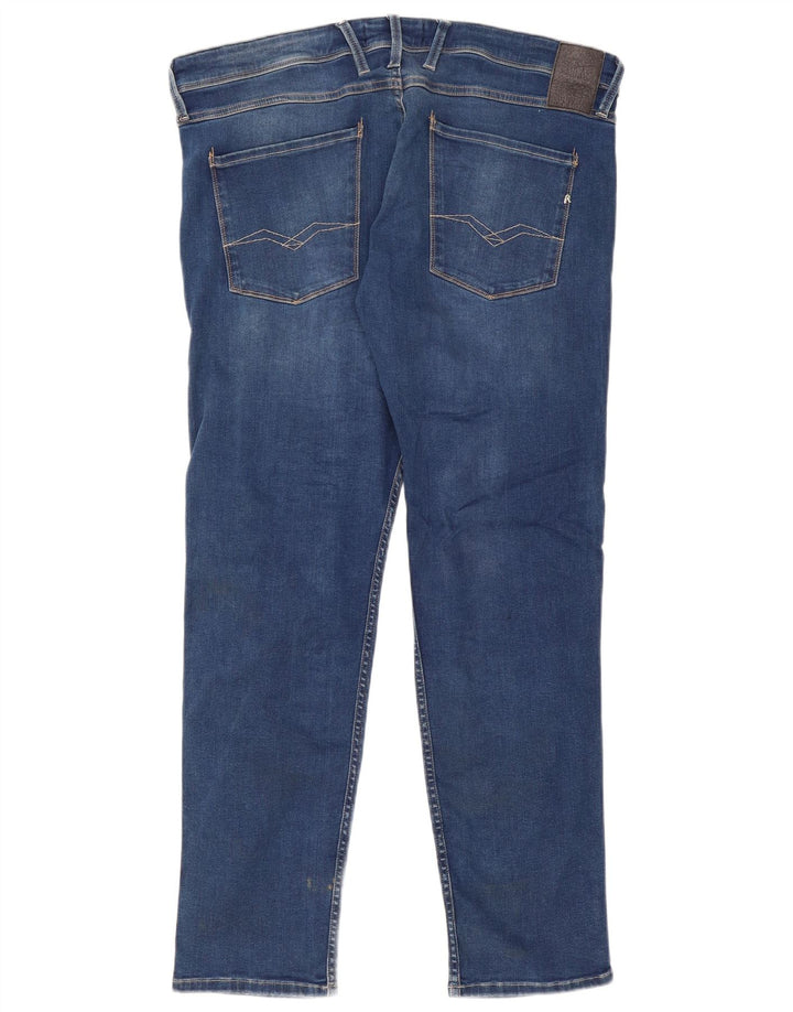 Replay Herre Slim Jeans W38 L32 Blå Bomuld