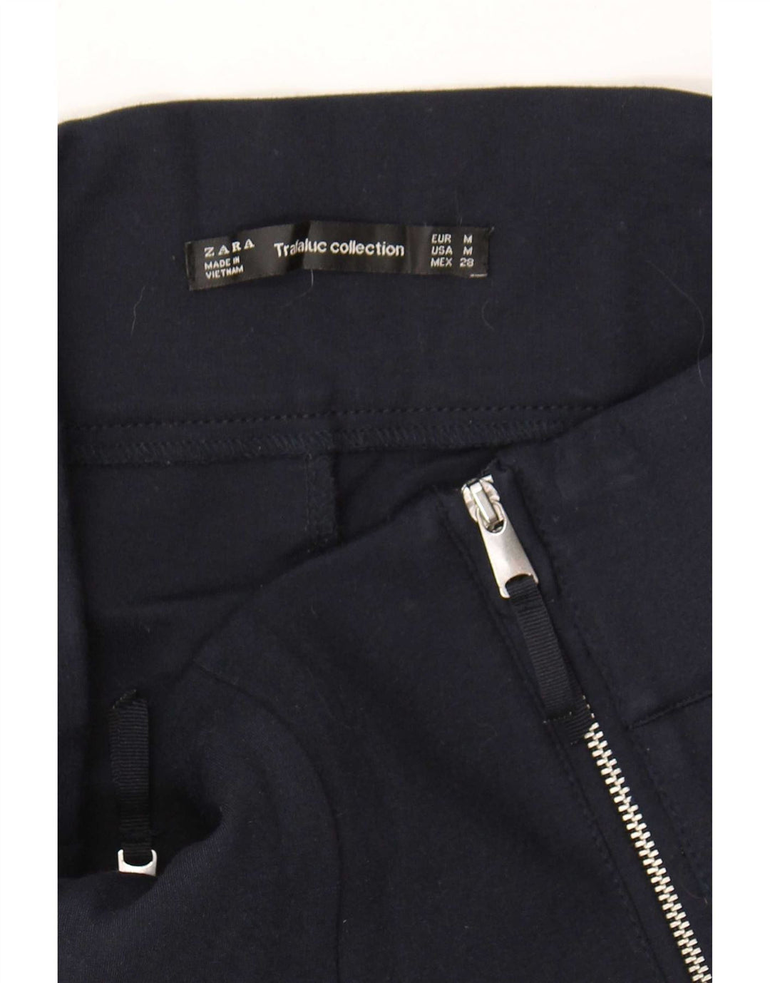 Zara Dame Leggings UK 12 Medium Navy Blue