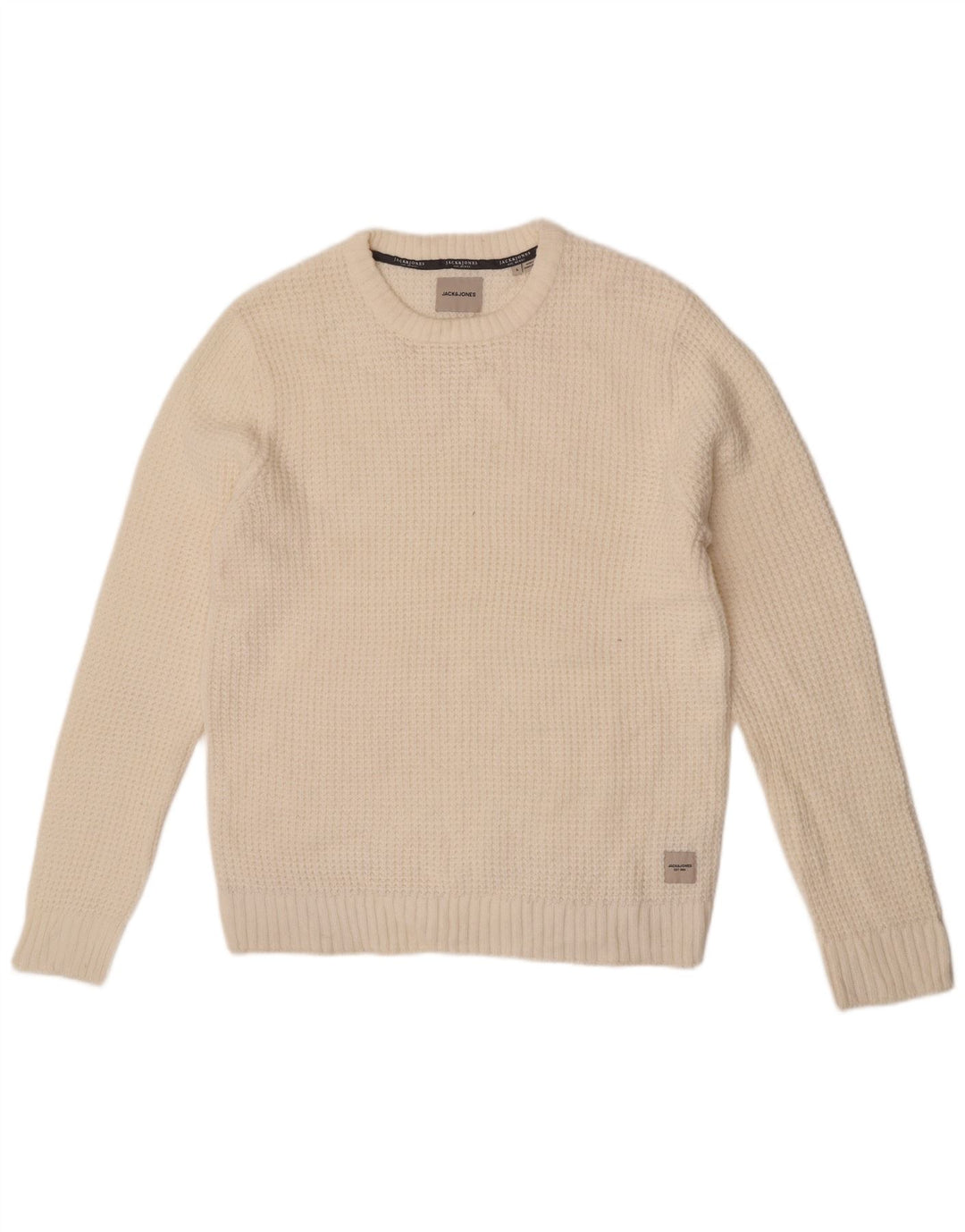 Jack & Jones Herre Crew Neck Jumper Sweater Stor hvid akryl