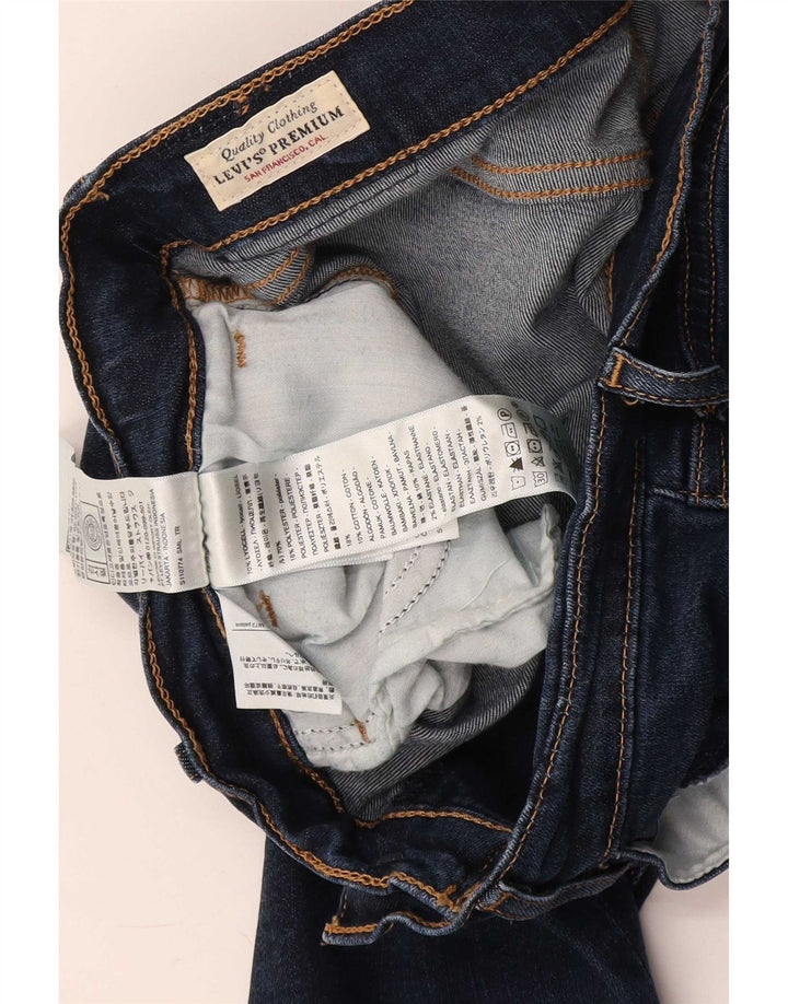 Levi's Dame 724 Højtaljede lige jeans W30 L32 Marineblå Lyocell