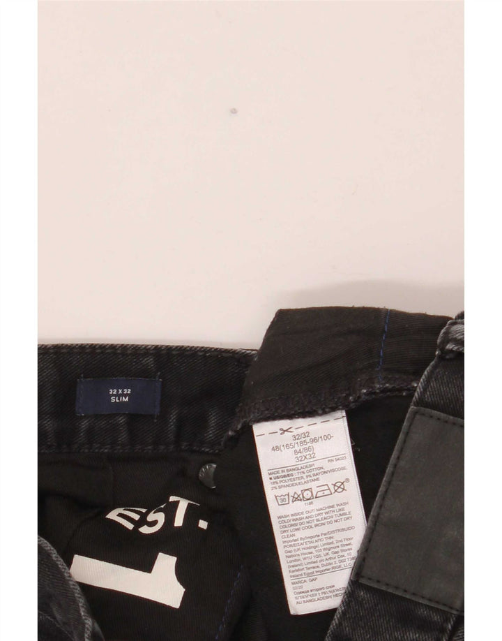 Gap Herre Slim Jeans W32 L32 Sort Bomuld