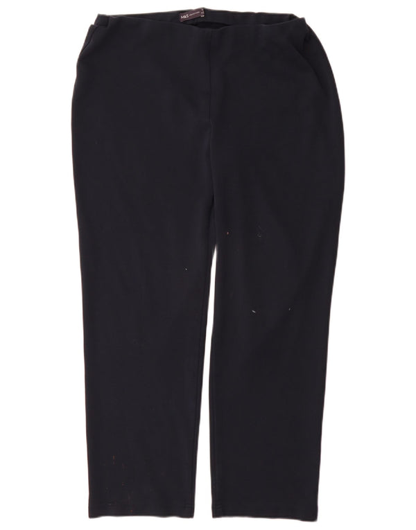 Marks & Spencer Dame Casual Bukser UK 14 Large W32 L28 Navy Blue