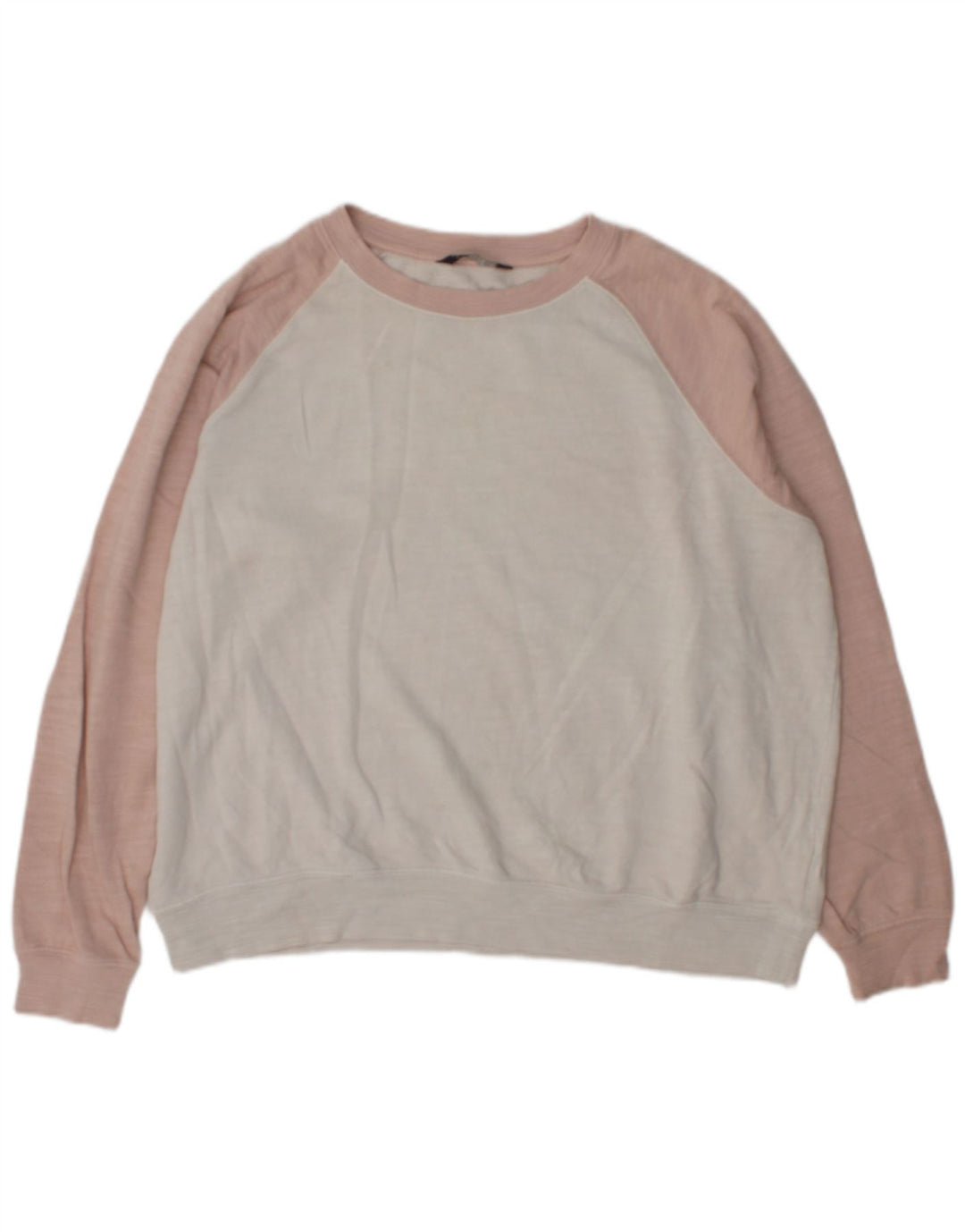 Marks & Spencer Dame Sweatshirt Jumper UK 16 Large Off White Colourblock