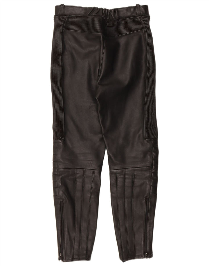 EUROX Mens Motorcycle Slim Trousers IT 48 Medium W32 L28 Black Leather