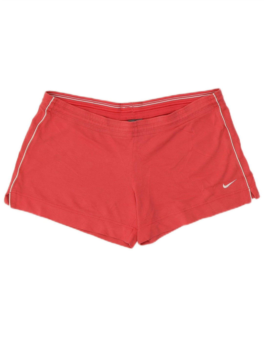 Nike Womens Performance Sports Shorts UK 12/14 Medium Red Bomuld