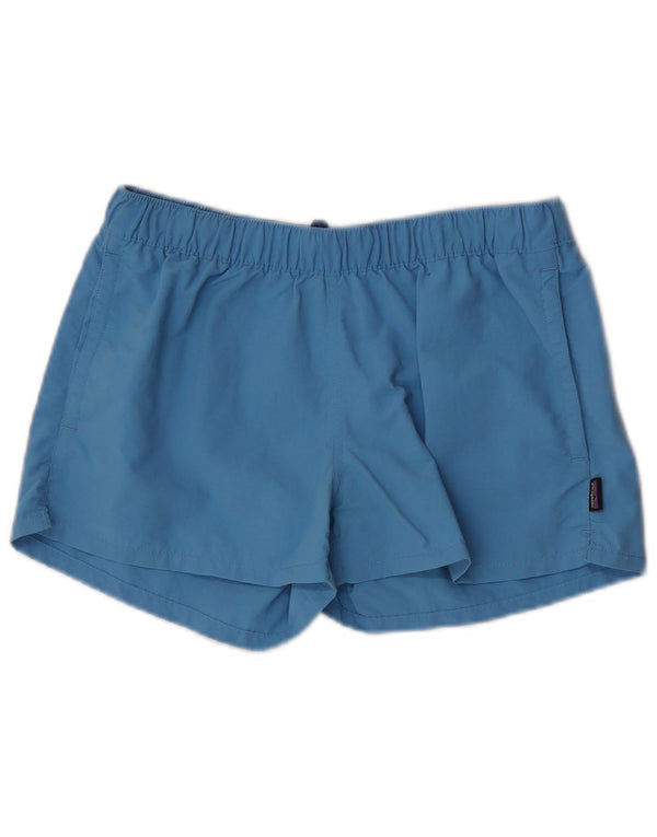 Patagonia Dame Sports Shorts UK 12 Medium Blue Nylon
