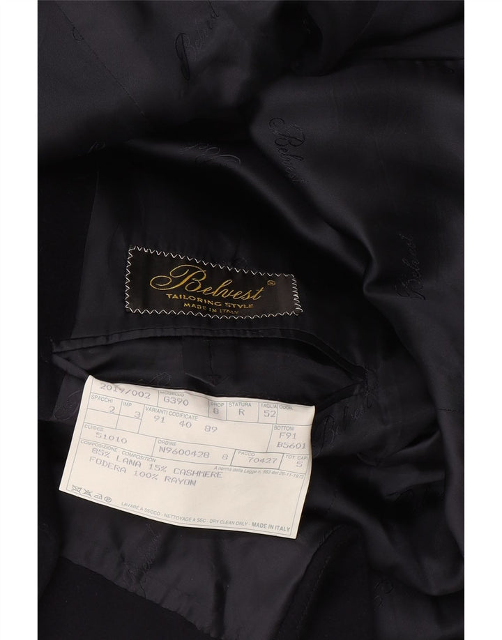 BELVEST Herre dobbeltradet blazerjakke IT 52 XL Marineblå Uld