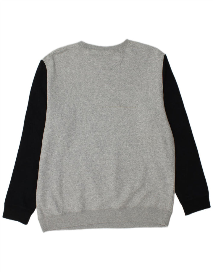 CONVERSE Grafisk sweatshirt til mænd XL Grå Colourblock Bomuld