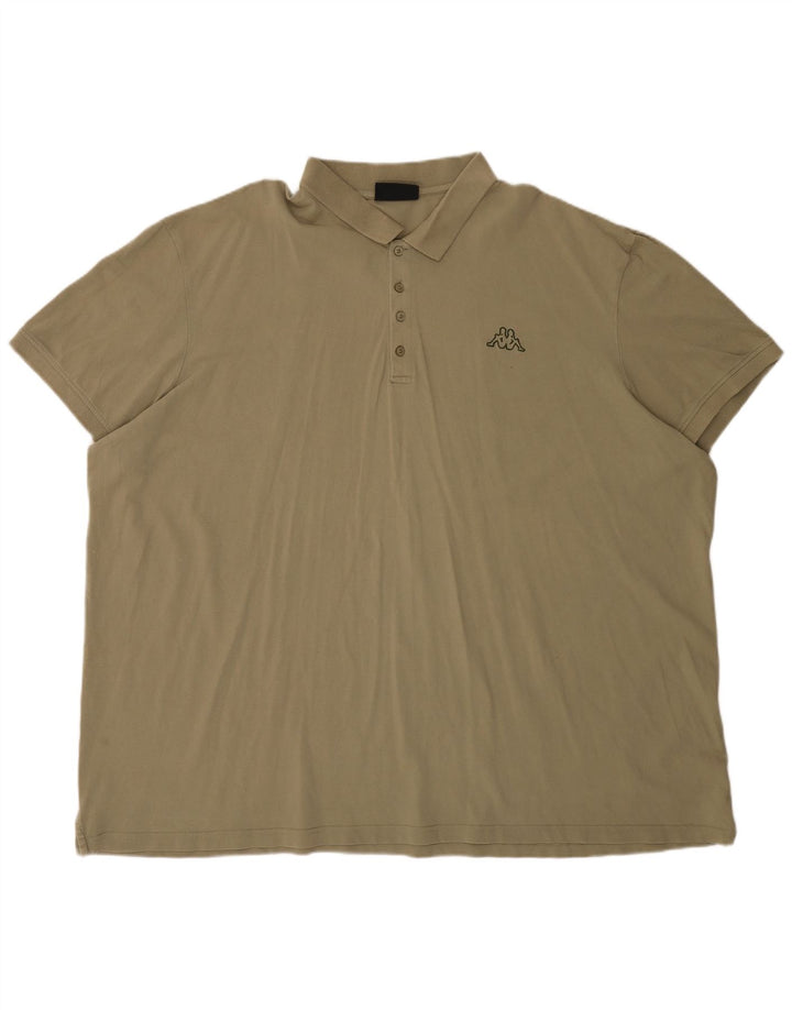 Kappa herre poloshirt 6XL Khaki Bomuld