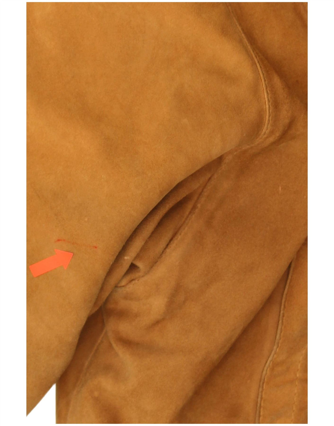 Vintage herre ruskindsjakke UK 40 Stor brunt læder