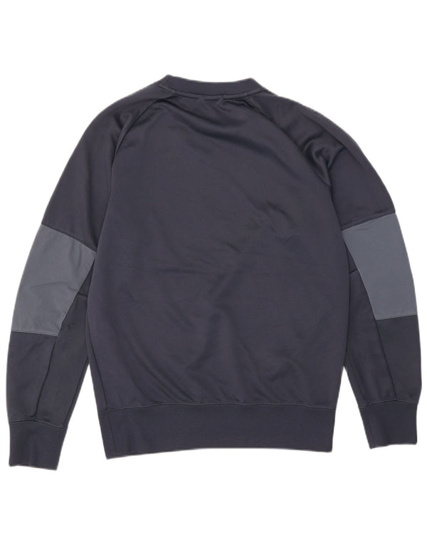 Nike grafisk sweatshirt til mænd, lille marineblå colourblock polyester