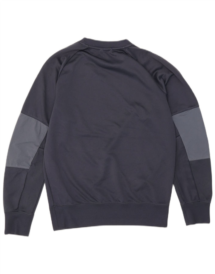 Nike grafisk sweatshirt til mænd, lille marineblå colourblock polyester