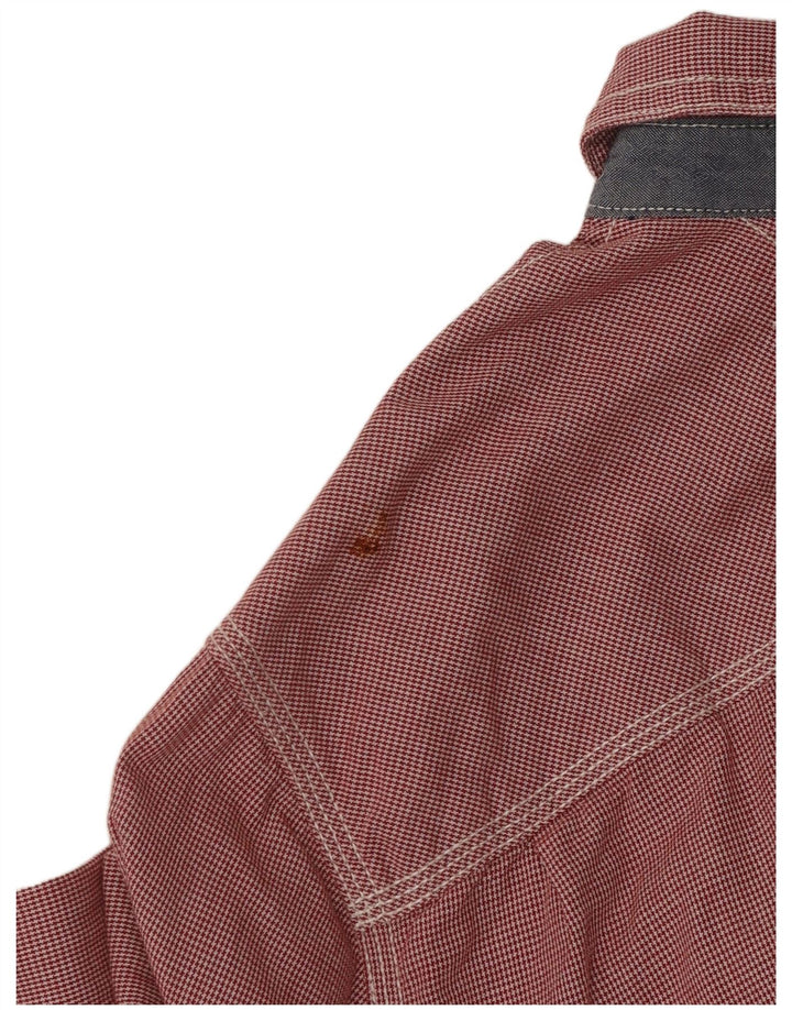 Tommy Hilfiger Herreskjorte Medium Rød Houndstooth Bomuld