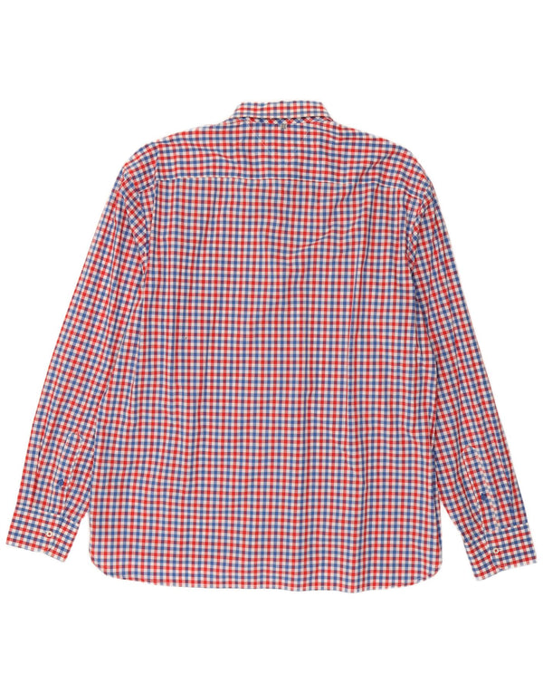 Tommy Hilfiger Herre Custom Fit skjorte 2XL Rød Gingham Bomuld