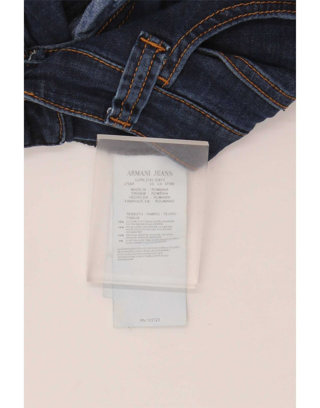 Armani lige jeans til kvinder W31 L32 marineblå bomuld