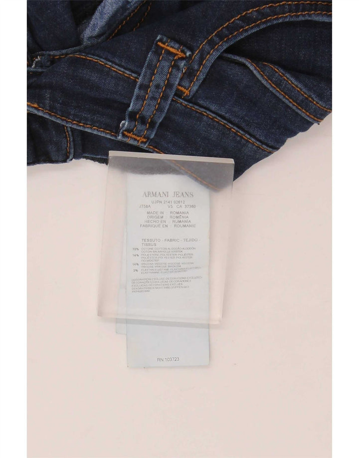 Armani lige jeans til kvinder W31 L32 marineblå bomuld