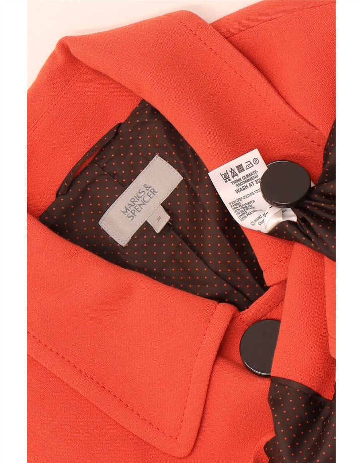 Marks & Spencer Dame Dobbeltradet Blazer Jacket UK 20 2XL Orange