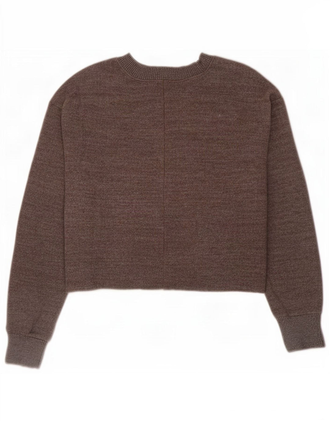 Zara Dame Crop Bluse Top UK 16 Stor Grå Bomuld