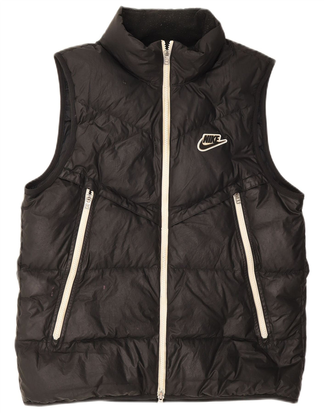 Nike Herre Polstret Gilet UK 38 Medium Black Polyester