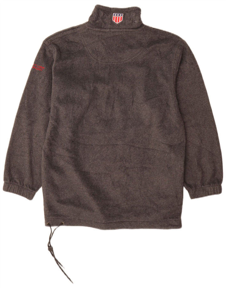 GANT drenge høj lynlås-hals fleecetrøje 13-14 år 2XL grå polyester