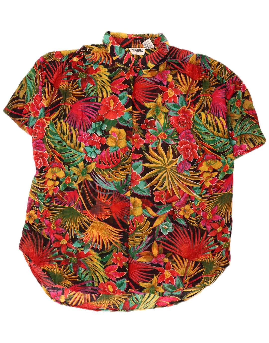 GITANO Womens Oversized Shirt Dress EU 42 Large Multicoloured Tropical