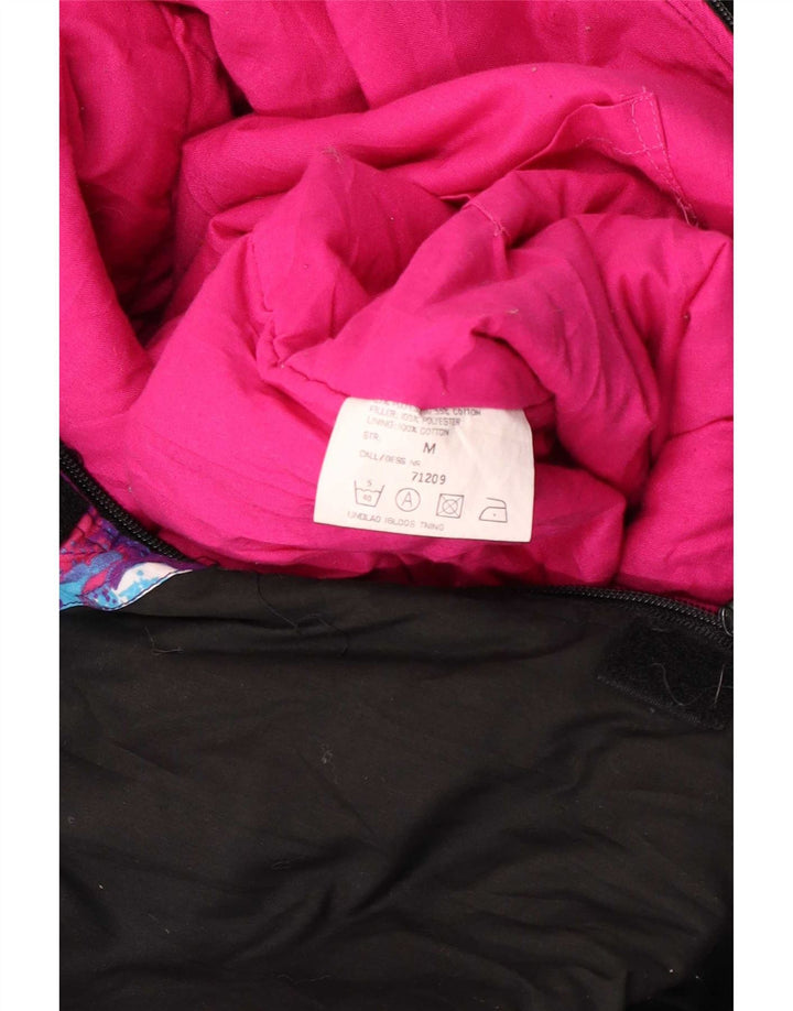 Vintage Ski Jumpsuit med hætte til mænd Medium Sort Colourblock Polyester