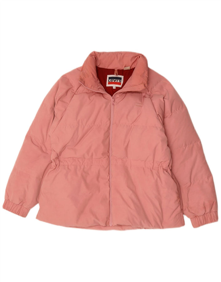 Levi's polstret jakke til kvinder UK 14 Medium Pink Polyester