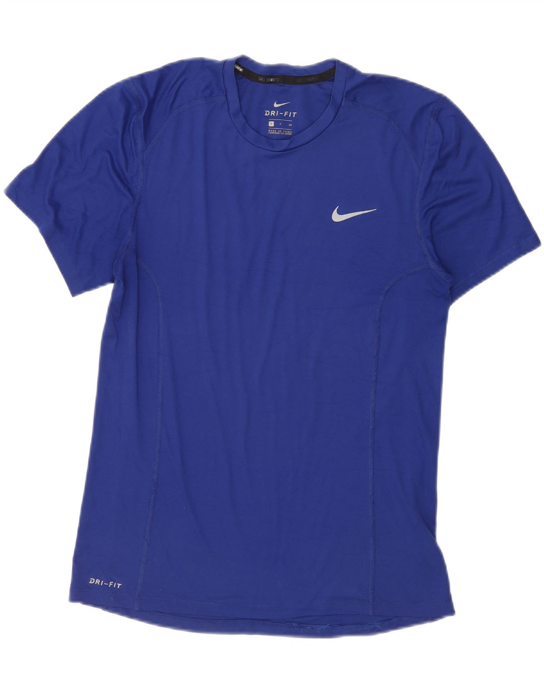 Nike herre Dri Fit T-shirt top lille blå polyester