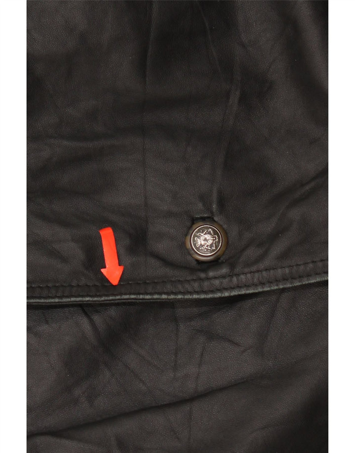 Bizzarro Herre 3 Button Blazer Jacket IT 54 2XL Sort Læder