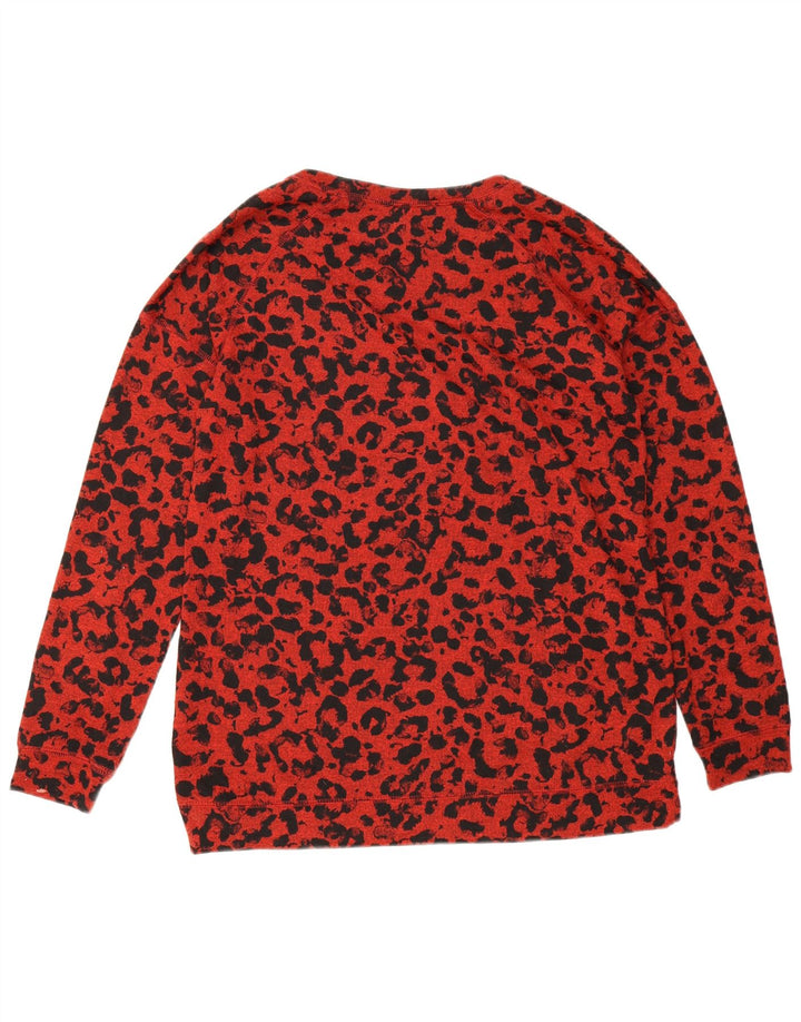 Marks & Spencer Dame Boat Neck Jumper Sweater UK 14 Large Red