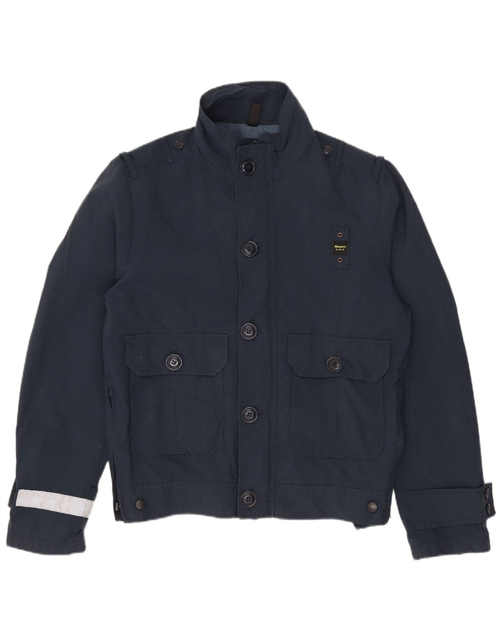 Blauer Herre Bomber Jacket UK 36 Small Navy Blue Colourblock