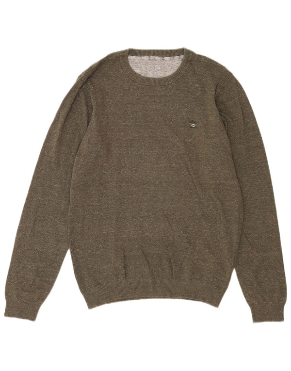Diesel Herre Crew Neck Jumper Sweater Medium Khaki Flecked