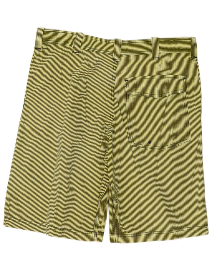 Armani Herre Cargo Shorts EU 48 Medium W36 Grøn nålestribet bomuld