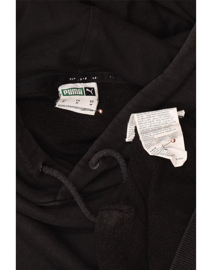 PUMA Hættetrøje til mænd Medium Sort Colourblock Bomuld
