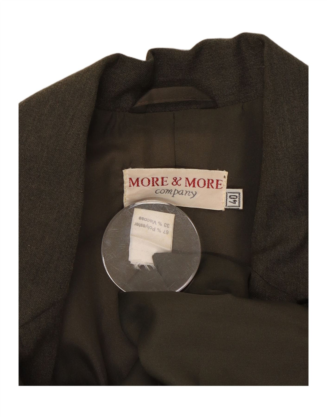 MERE & MERE Dame 4-knaps blazerjakke EU 40 Medium Khaki Polyester