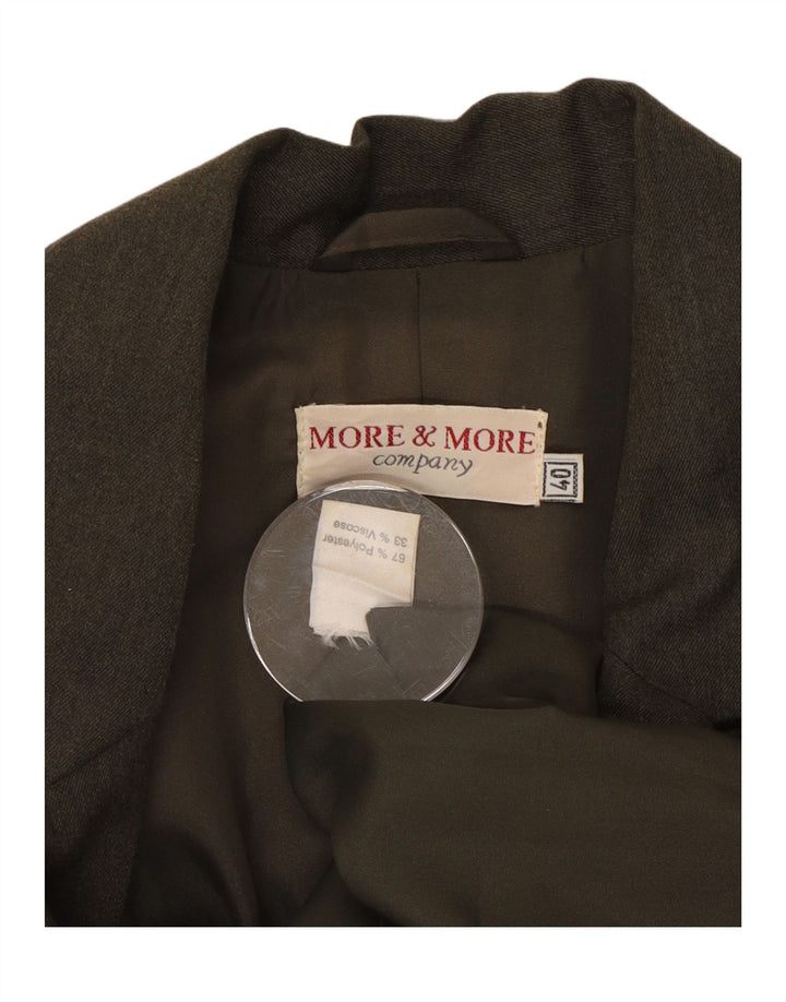 MERE & MERE Dame 4-knaps blazerjakke EU 40 Medium Khaki Polyester