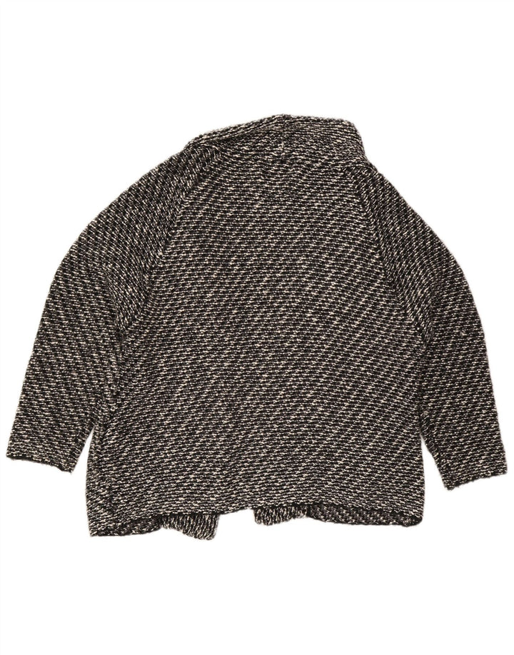 Zara oversized cardigan sweater til kvinder UK 14 Medium Grey Flecked