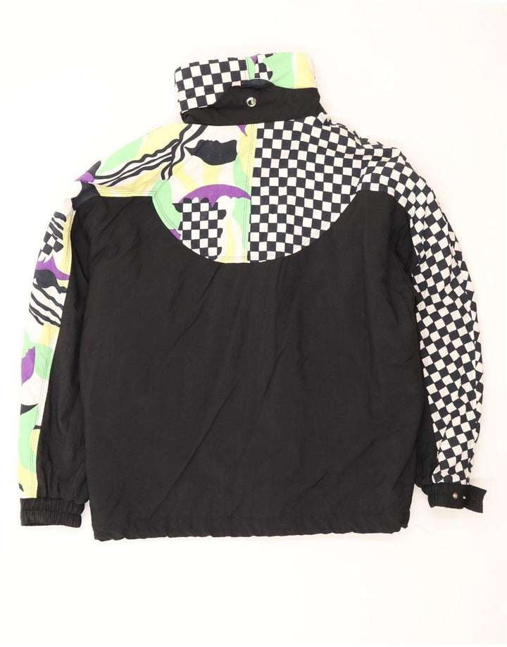 Sergio Tacchini Dame Windbreaker Jacket IT 44 Medium Sort Geometrisk