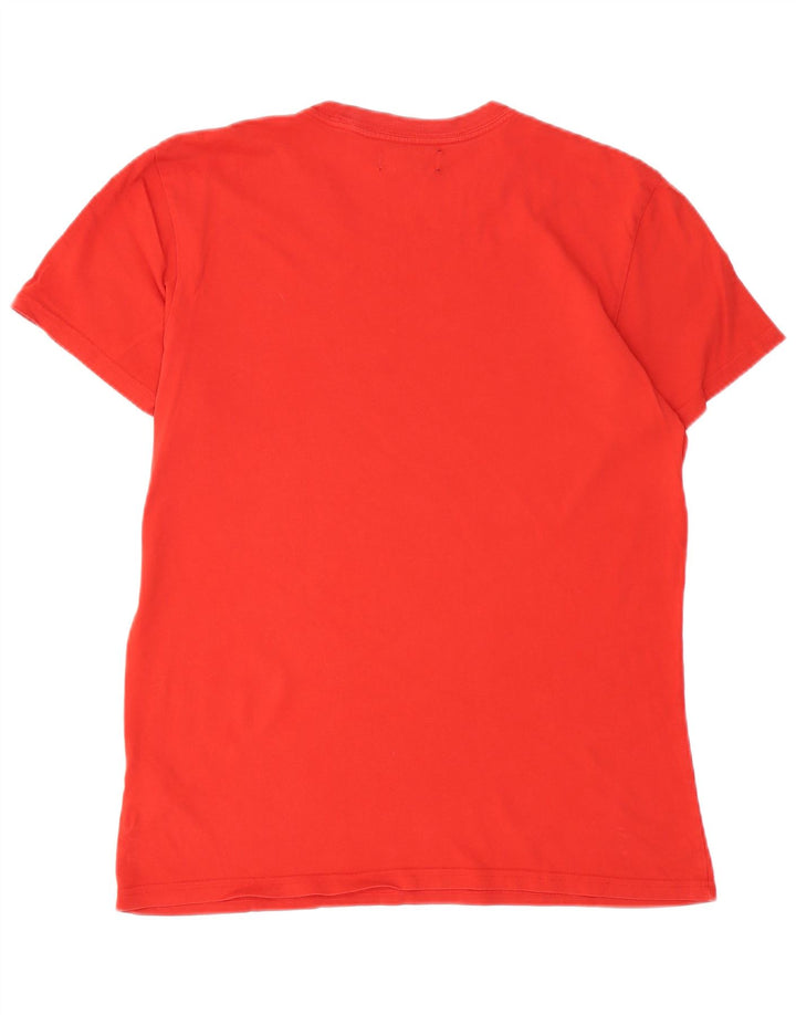 ADIDAS grafisk t-shirt til mænd, medium rød bomuld